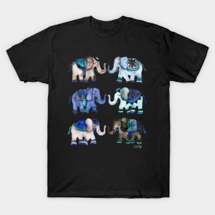grey blue elephants T-Shirt